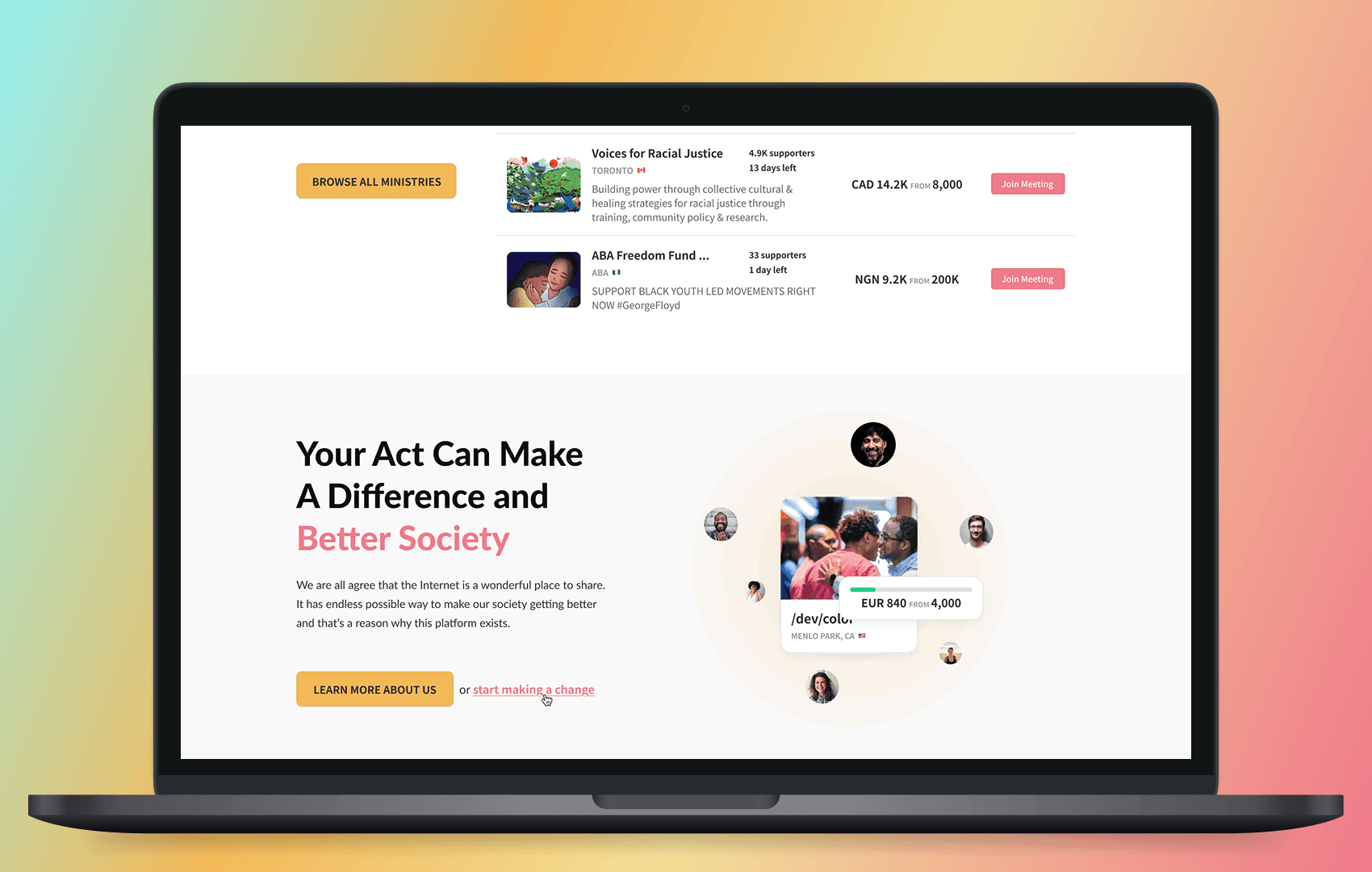 Social Charity Platform